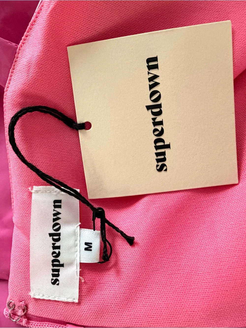 Superdown Hot Pink Vinyl Mini Dress NWT Size Medium